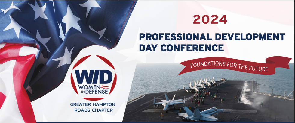2024 Professional Development Day flyer with Navy aircraft carrier background