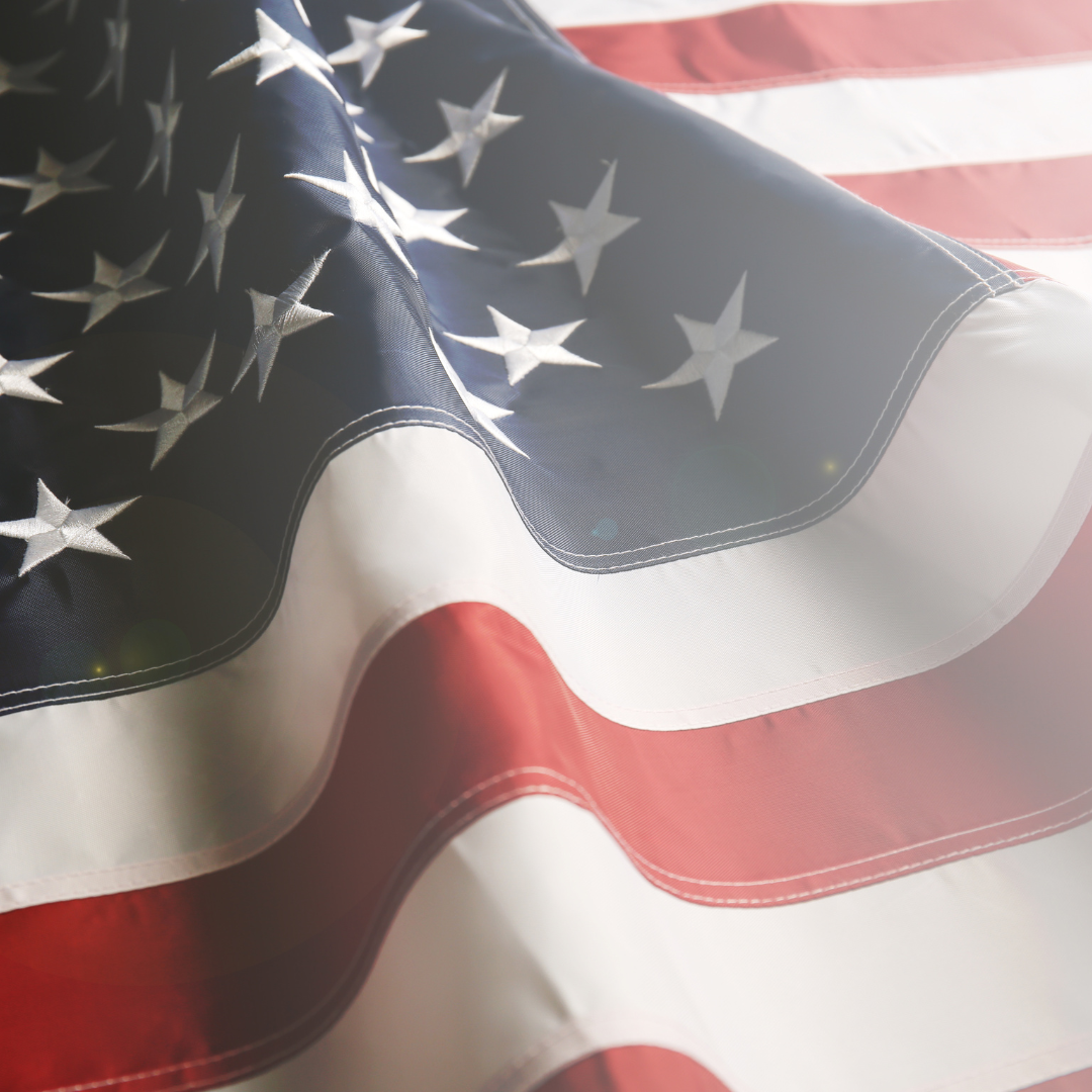 American flag waving